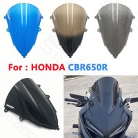 ✓ สำหรับ Honda 2019-2022 CBR650R CBR 650R อุปกรณ์เสริมรถจักรยานยนต์กระจกบังลมกระจกรถยนต์กันลม Deflectors 2020 2021