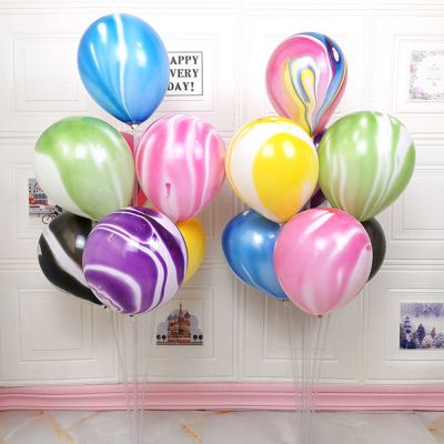 12Inch Agate Marble Latex Balloons Colorful Wedding Birthday Party Decoration Ballons Air Helium Globos Baby Shower Globos Balloons