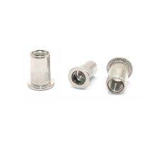 10Pcs/lots M4 M5 M6 M8 304 Stainless Steel Rivnut Flat Head Threaded Rivet Insert Nuts Through-hole Cap Rivet Nut