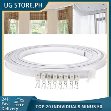 Side Clamping Curtain Track Rail Flexible Ceiling Mounted For