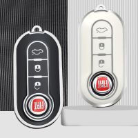 TPU Car Remote Key Case Cover Shell Fob For Fiat 500 Ducato Panda 500L Punto Lancia Musa For Citroen Jumper For Peugeot Boxer Key Chains