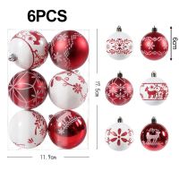 6pcs Christmas Ball Christmas Tree Ornament 6cm Size Home Christmas Hanging Pendant New Year Party Decoration Gift Navidad