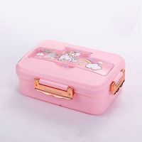 ▣ Bento Lunch Box for Children Kids Girls School Kawaii Cute Dinosaur Unicorn 3 Grid Sandwich Snack Food Box