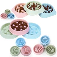 Portable Plastic Slow Feeder Eat Slow Cat Dog Bowl Puppy Kitten Feeding Food Dish Pets Slowly Puzzle Feeders Anti Choke Bowl