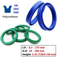 1PCS Polyurethane Hydraulic Cylinder Oil Seal UN/UNS/UHS/U/Y Type Shaft Hole General Sealing Ring Ø 6-175mm Height 5-10mm