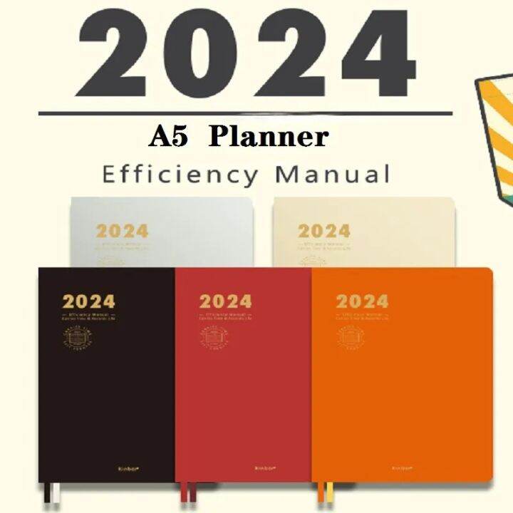 Kinbor A5 Agenda 2024 Notebook Budget Planner Weekly Daily 136 Sheets