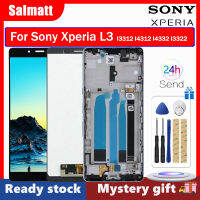 Salmatt ต้นฉบับสำหรับ Sony L3 Xperia หน้าจอ Lcd แสดงผลด้วย Digitizer กระจกสัมผัสอะหลั่ยประกอบครบชุด I3312 I4312 I4332 I3322จอแอลซีดีพร้อมกรอบ LCD