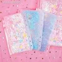 ┇ A5 A6 Glitter Sequins Binder Inner Pocket Cute 6 Holes Loose Leaf Zipper Bag Kawaii Notebook Journal Planner Inner Storage Pouch