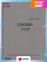 Sergio Larrain: London. 1959. [Hardcover](ใหม่) หนังสืออังกฤษลิขสิทธ์แท้