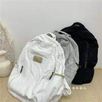 Uniqlo High-end 2023 NEW Japanese Falling Schoolbag Washed Canvas Backpack Girls Simple and Versatile College Girls Harajuku Style High School Backpack Girls  schoolbag New