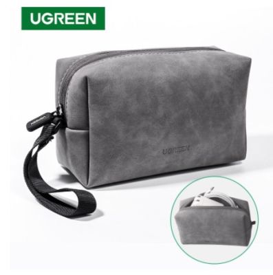 UGREEN Organizer Bag Leather Storage Case for Wired Headphones Earphone USB Cable Cell Phones Charger PC Digital Accessories Bag