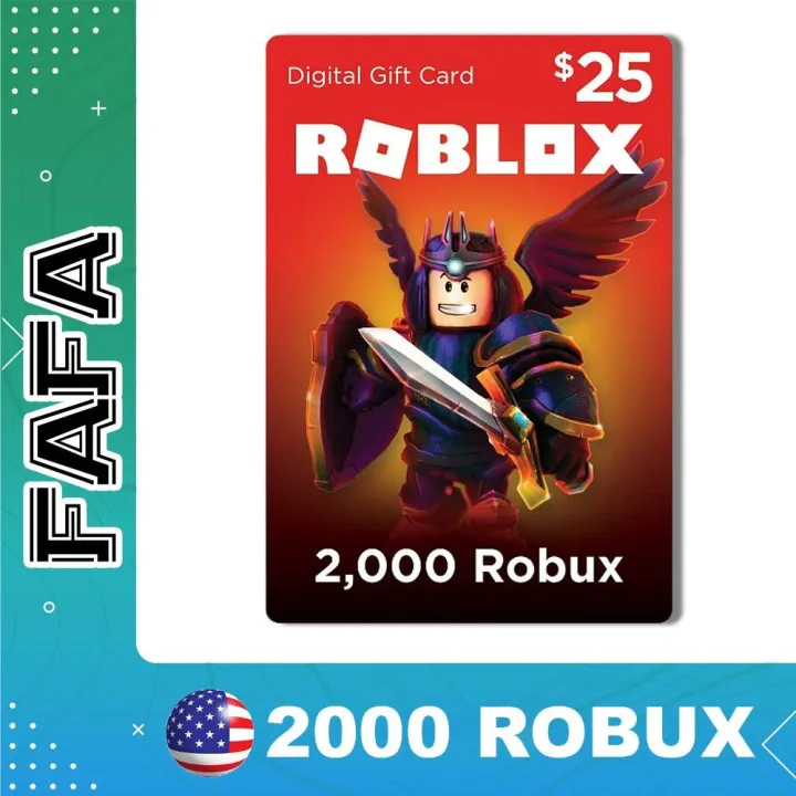 JONE LOVE Robux Roblox USD 25 $25 Gift card - 2000 points Legit | Lazada PH