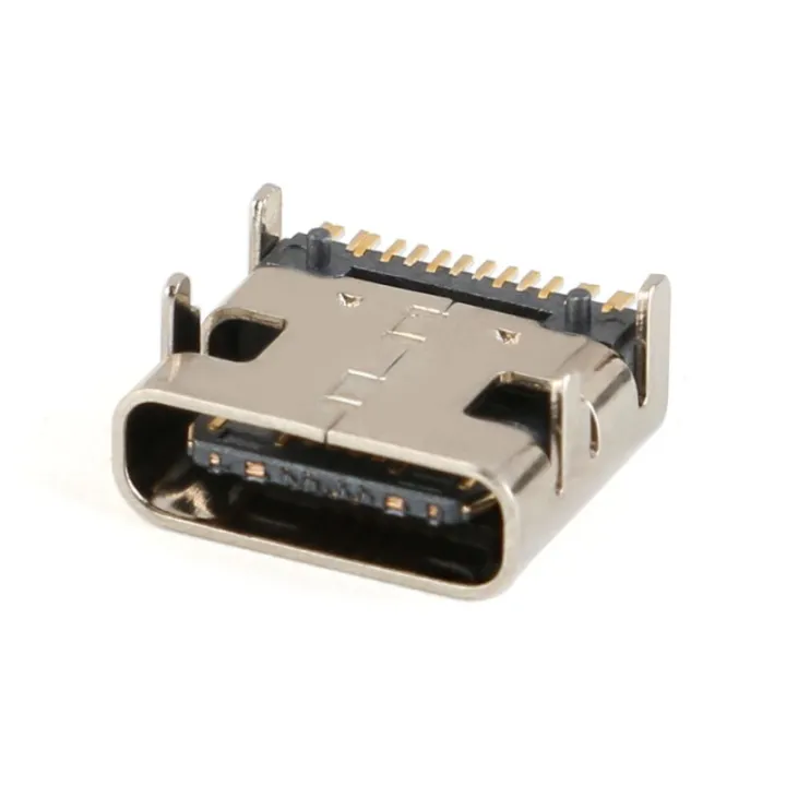 10pcs-lot-16-pin-smt-socket-connector-micro-usb-type-c-3-1-female-placement-smd-dip-for-pcb-design-diy-high-current-charging-electrical-connectors