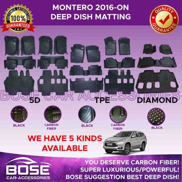 ☛TPE 5D Car Deep Dish Matting for Mitsubishi Montero Sports GLS GT GLX