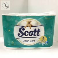 ( แพ็ค 6 ม้วน)  Scott Clean Care Roll Tissue สก๊อตต์® คลีนแคร์ กระดาษชำระแบบม้วน รหัสสินค้าli0558pf