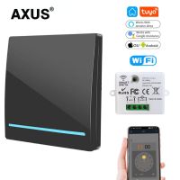 AXUS Wireless WIFI Switch 1/2/3gang Smart Home Wiring-free Remote Control Signal Partition Controlled Button RF433 Mhz Switch Nails Screws Fasteners