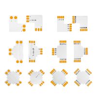 10 12MM Width Corner Connector 2Pin 3Pin 4Pin 5Pin T L X PCB For WS2811 WS2812B WS2813 WS2815 SK6812 5050 RGB Led Strip Light