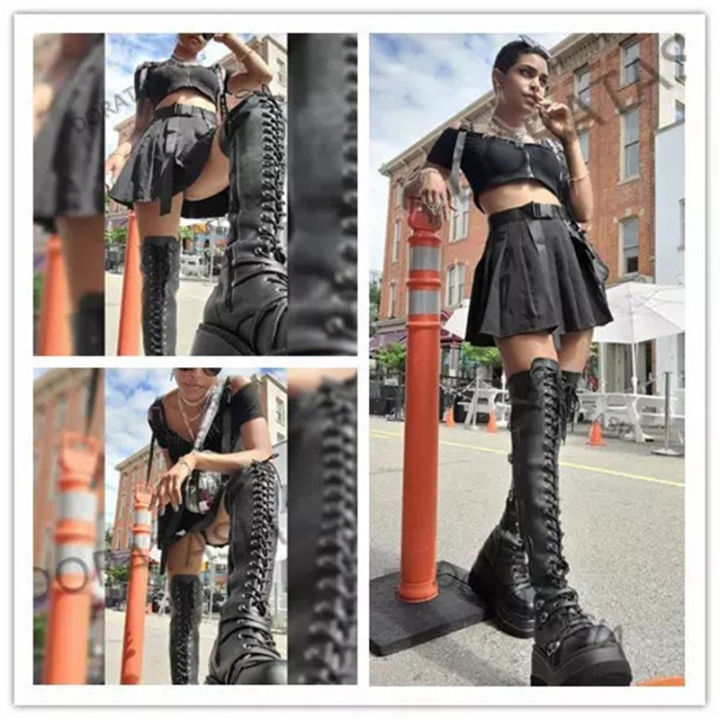 womens-over-the-knee-boots-punk-style-round-toe-platform-shoes-ladies-demonia-boots-solod-color-lace-up-wedges-botines-mujer