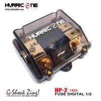 HURRICANE FUSE ฟิวส์รถยนต์ เครื่องเสียงรถยนต์ กล่องฟิวส์ แบบจอดิจิตอล บอกโวลต์ (เข้า 1ออก 2) 150A Hurrican HP-2 =1ตัว