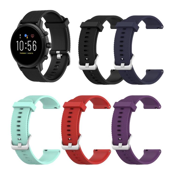 22mm Watch Strap Band Silicone Bracelet For Fossil Gen 5 Carlyle HR Women  Men Fitness Smart Watch Band Replacement Wrist Band 