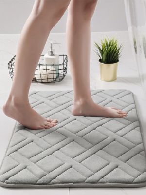 【cw】 Inyahome Soft Memory Foam Rug Super Absorbent Non Machine Washable Dry ！