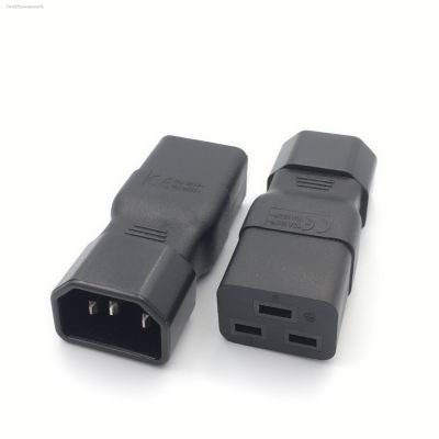 ⊕ IEC 320 C19 to C14 AC Power Adapter Plug Connect C20 To C13 Power Male To Female Converter 10A 250V Black