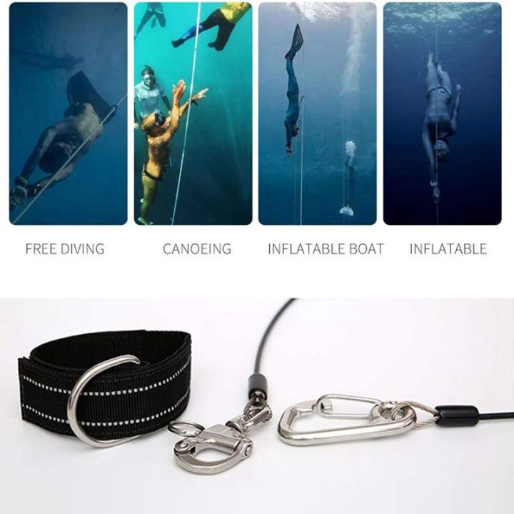 freediving-lanyard-leash-with-scuba-diver-wristband-strap-freediving-safety-rope-for-freediving-scuba-dive