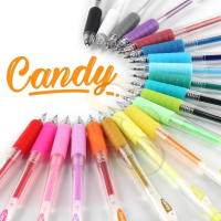 Candy ปากกาเจลสี 0.5 mm. สีตามด้าม Clip Color Gel Pen ปากกาสี ปากกาเจล ปากกา Grasp GGP19153 Juice Zebra Sarasa Dolly สไตล์