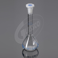 ขวดวัดปริมาตร วิทยาศาสตร์ Volumetric flasks clear with graduated