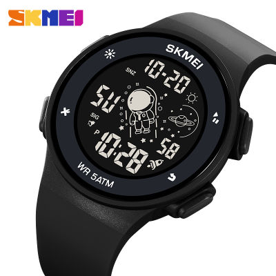 นาฬิกา SKMEI สำหรับนาฬิกาข้อมือดิจิทัลสำหรับผู้ชายว่ายน้ำนักบินอวกาศสุดสร้างสรรค์ป้องกันอากาศยาว50ม. สำหรับผู้ชาย2068 Jam Tangan Sport
