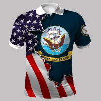 Polo Homme US Veterans Army Flag 3D Printed Men Shirts Casual Hombres Streetwear Polo Shirt Short Sleeve Boy Ropa Mens Clothes-7（Contact the seller, free customization）