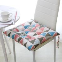 ∈✖ 1pc Round / Square Seat Cushion Fashion Printed Soft Elastic Chair Pads with Ties for Home Office