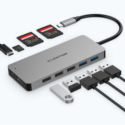 ธันเดอร์โบลท์3ด็อค USB ประเภท C เพื่อที่ต่อ HDMI อะแดปเตอร์สำหรับ MacBook Samsung S10กาแล็คซี่ Dex/S9ตัวแปลง USB-C อ่าน SD/บัตร TF Feona