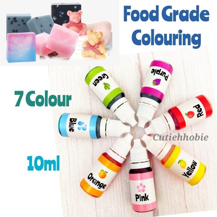 7 colorant set Waterbase dye liquid colouring diy handmade soap food