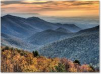 Shenandoah ฤดูใบไม้ร่วงโดย Pierre Leclerc ทำงานโดยนิ้วศิลปะบนผืนผ้าใบสำหรับติดกำแพง