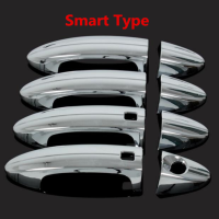 8PcsSet ABS Chrome Door Handle Cover For Ford Fiesta Ecosport 2013 2014 2015 2016 2017 2018 Accessories