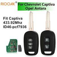 RIOOAK สำหรับ Chevrolet Captiva Opel Antara 2/3กุญแจรถ433Mhz ชิป ID46 PCF7936