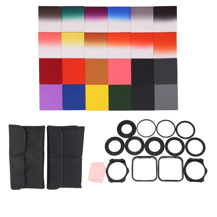 24pcs-nd-graduated-filters-9pcs-adapter-ring-lens-hood-filter-holder-for-cokin-p-series