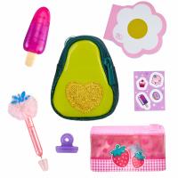 Real Littles S3 Single Backpack Doll Accessories, 7 Pieces - Avocado ลูกน้อยที่แท้จริง S3อุปกรณ์ตุ๊กตากระเป๋าสะพายสายเดียว7ชิ้น-อะโวคาโด