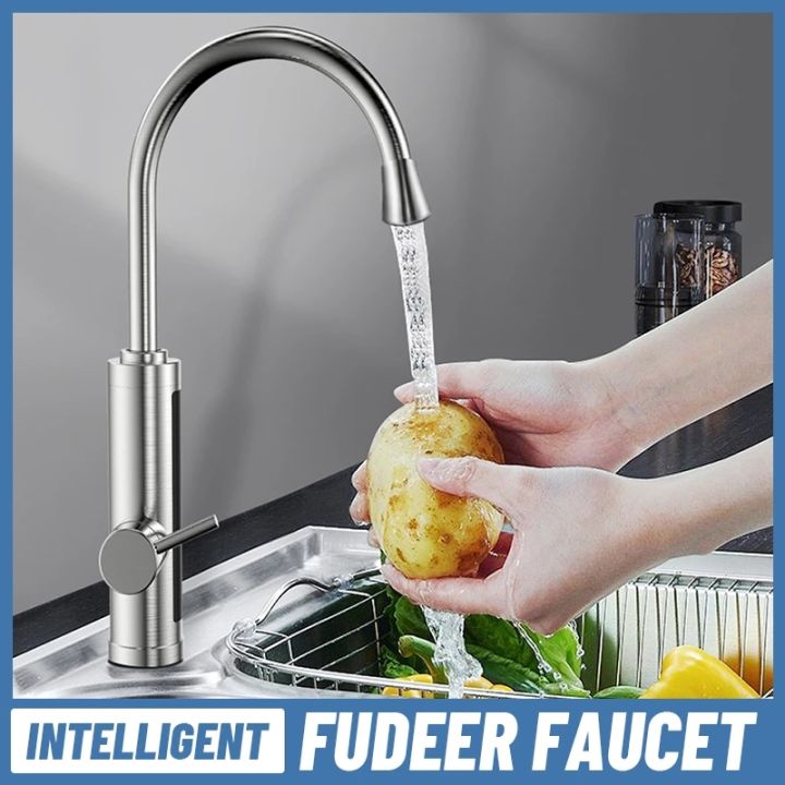 fudeer-น้ำร้อนไฟฟ้าก๊อกน้ำห้องครัว220โวลต์ผสมน้ำ-tankless-น้ำร้อนและน้ำเย็นแตะเครนไฟฟ้าดาดฟ้าติดตั้ง