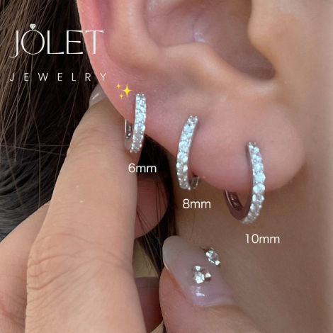 jolet-ต่างหูเงินเเท้-ต่างหูสไตล์เกาหลี-ต่างหูผู้หญิง-ต่างหูห่วง-ขายเป็นคู่3mm4mm5mmไม่ลอกไม่ดำเหมาะกับคนแพ้ง่าย