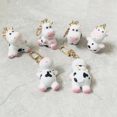 Cartoon Animal Keychain Cow Pendant Creative Cute Craft Gift Accessories Beautiful Keyring Gift For Girlfriend Key Chain