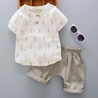 2022 new summer Boys Clothing Kids Tops T-shirt+ Shorts Sets Childrens casual clothes Cute Baby Set