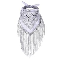 Cowgirl Bandanas เลื่อมผ้าพันคอ Bandanas ผู้หญิง Bachelorette Bandanas แฟชั่น Cowgirl Bachelorette Fringe Bandanas