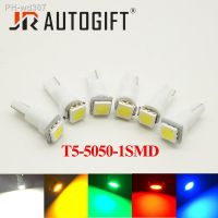 10pcs T5 W3W W1.2W 5050 T5 17 37 73 74 5050 LED 24/12V Red/Blue/Green/Yellow Auto LED Lamp Car Dashboard Instrument Lights Bulb