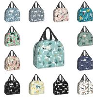 ❒☇ Luxury Greyhound Lunch Bag Women Thermal Cooler Insulated Bento Box for Kids School Children Portable Travel Picnic Lunch Box