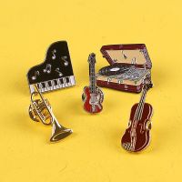 Musical Instrument Brooches Badges on Backpack Guitar Badge Piano Enamel Pins for Backpacks Clothes Lapel Pin Badges for Clothes