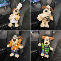 1pcCute Cartoon Dog Car Seat Belt Shoulder Protector Car Interior Doll Soft Protection Cover Anti Strangulation Universal Female Seat Covers