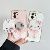 Phone Case เคส Xiaomi 13T Xiaomi13T Pro 5G ลดกระหน่ำสีลูกอมฝาปิดเลนส์ป้องกันแบบนิ่มพร้อมเคสกระจกแต่งหน้า Hello Kitty 2023