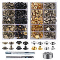 50 ชุดหนัง Snap Fasteners Kit,15 มม.ปุ่มโลหะ Snaps กด Studs 3 เครื่องมือ Setter, หนัง Snaps สำหรับเสื้อผ้า,แจ็คเก็ต-sheguaecu